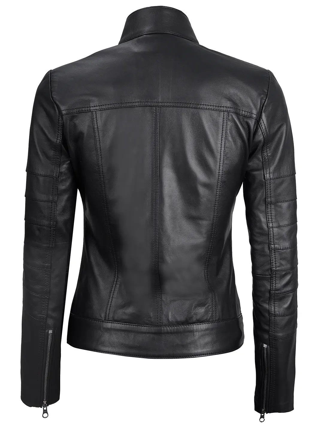 Veste en cuir noir