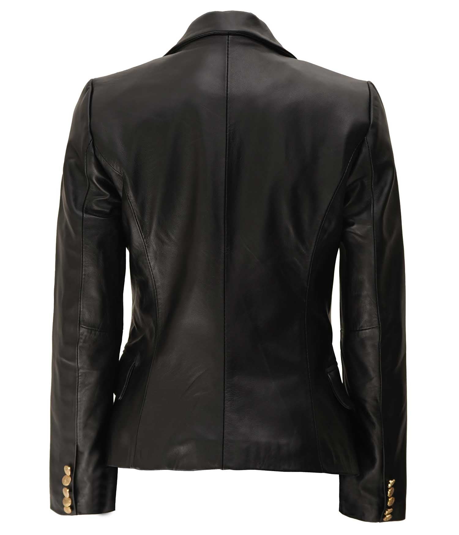 Kim Kardashian Veste noire à double boutonnage