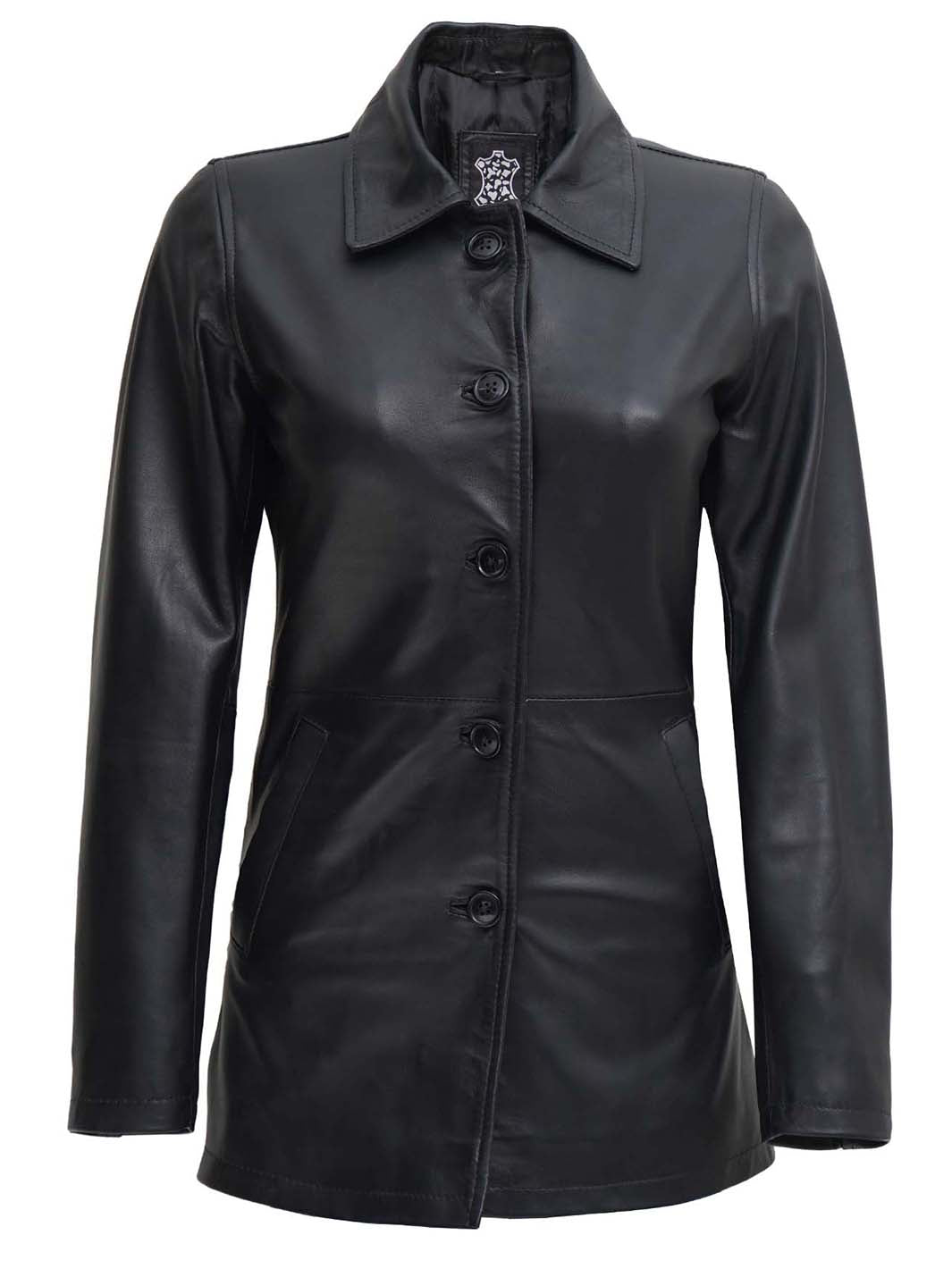 Manteau de voiture noir pour femme