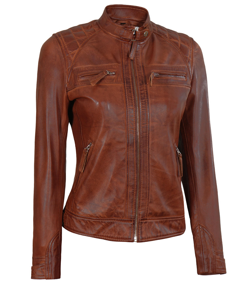 Veste en cuir Café Racer