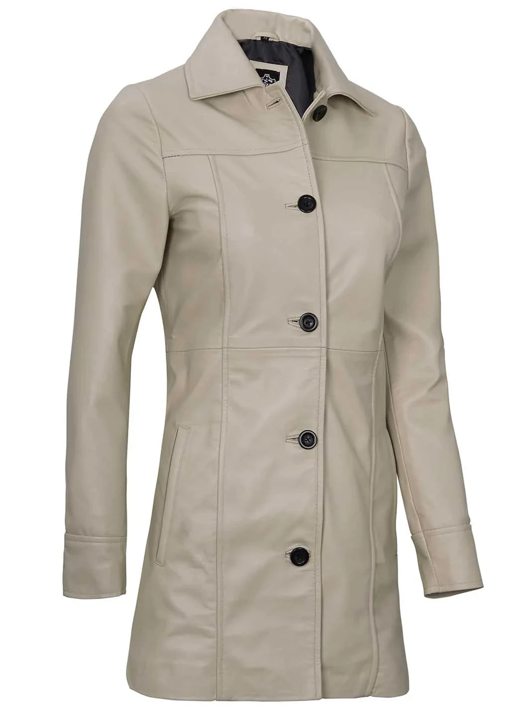 Manteau de voiture en cuir pour femme