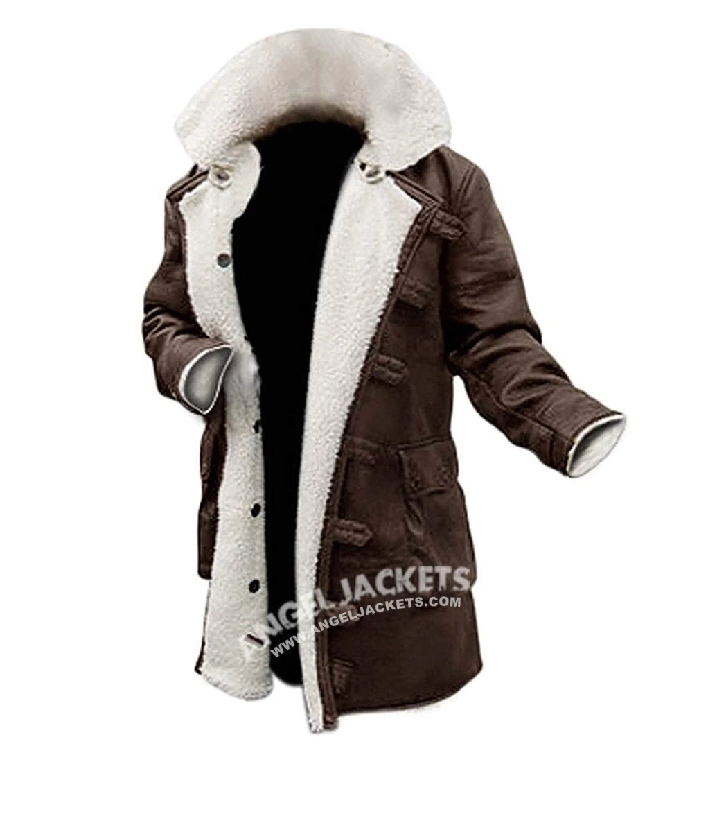 Men's Dark Brown Sherpa Coat