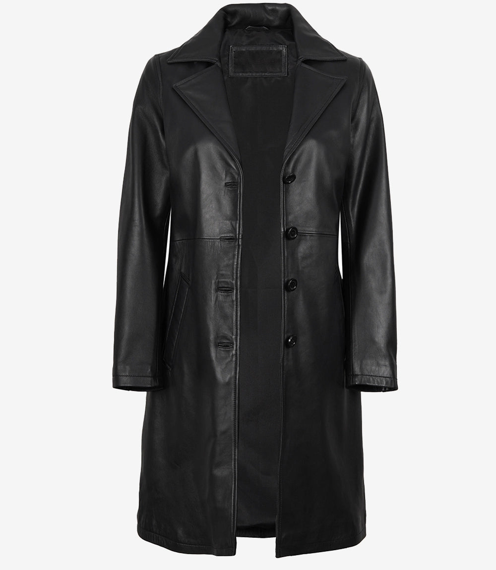 Manteau en cuir pour femme