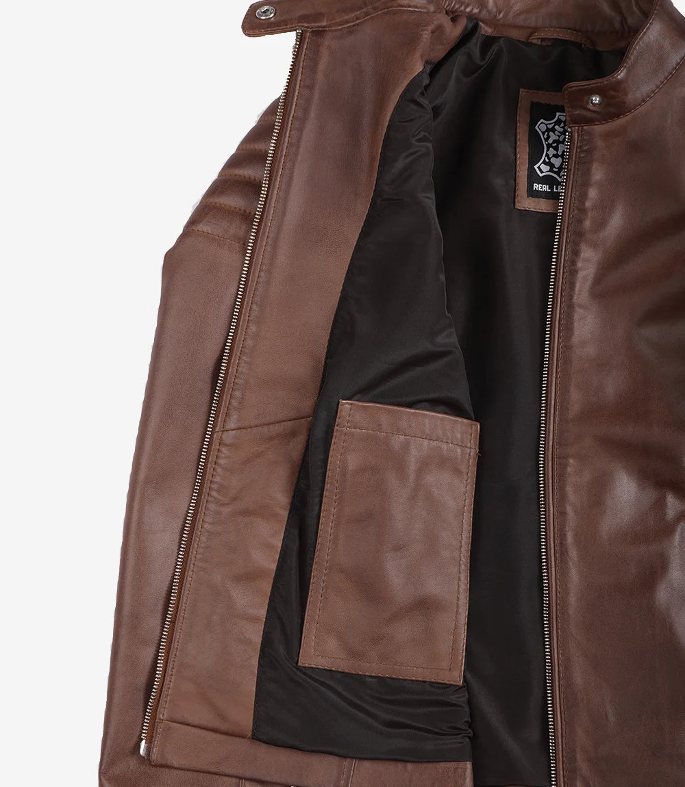 Veste en cuir Café Racer