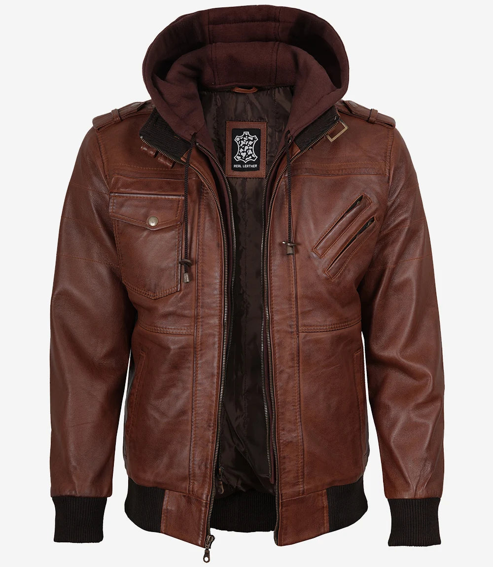  Veste en cuir homme
