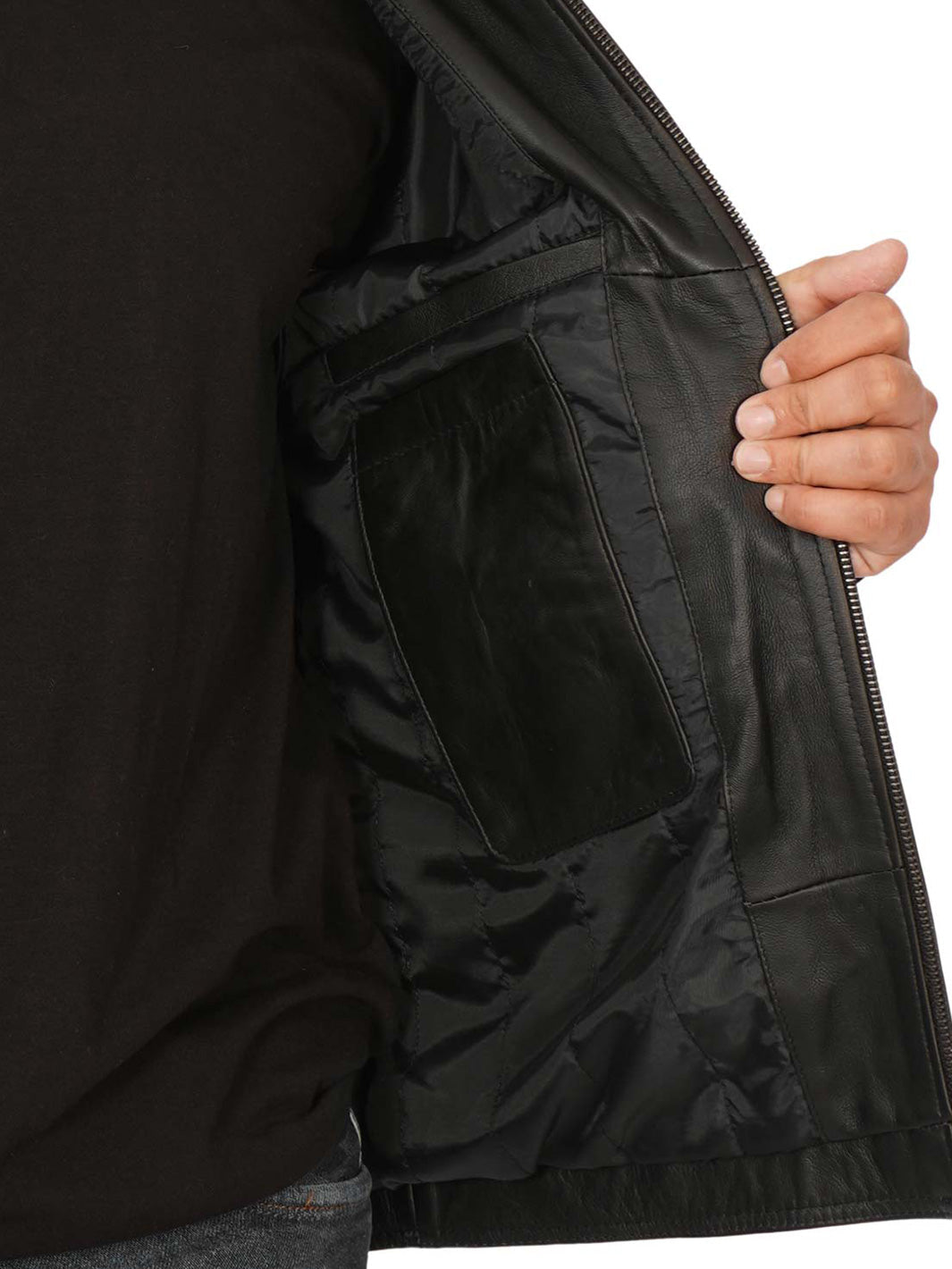 Veste en cuir pour hommes