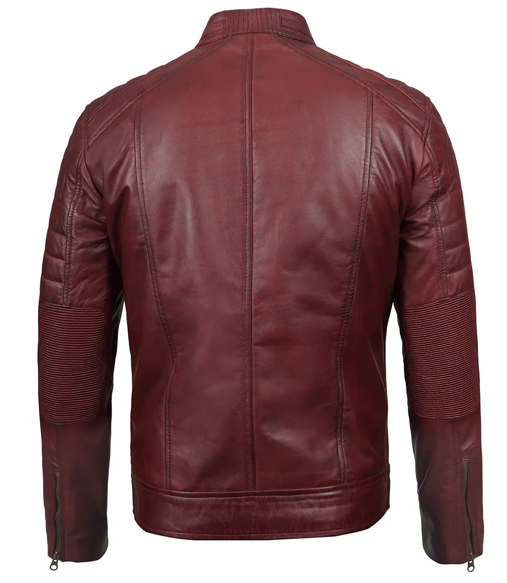 veste en cuir marron pour homme