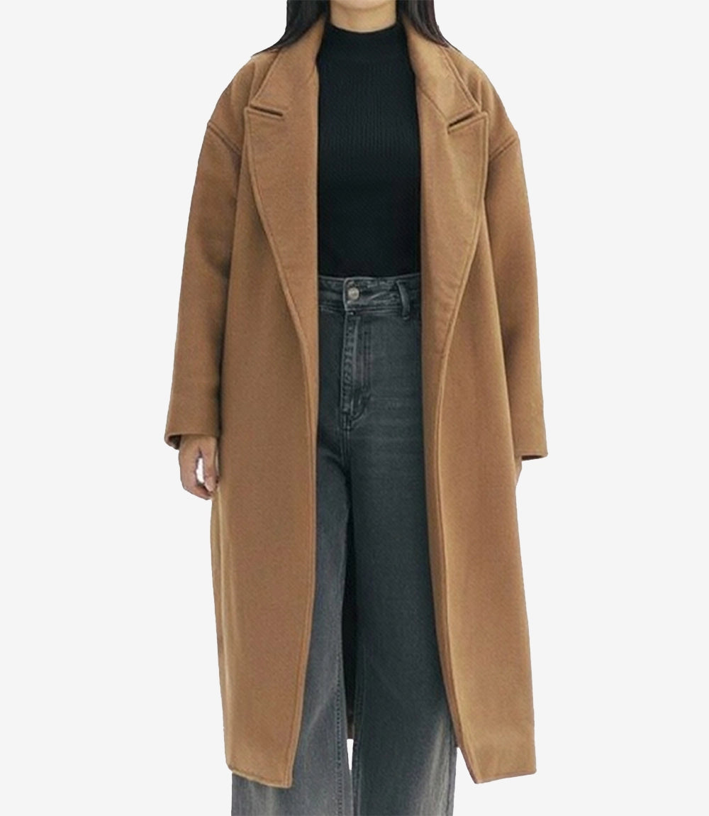 Femme Chameau Manteau En Laine