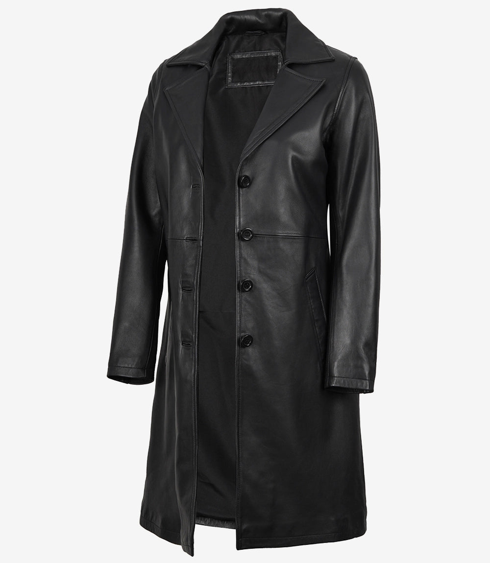 manteau en cuir femme