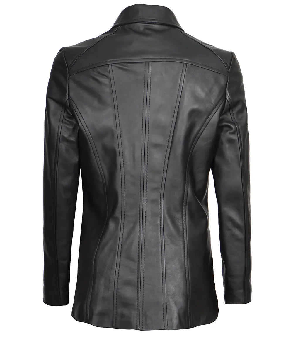 manteau de voiture en cuir pour femme